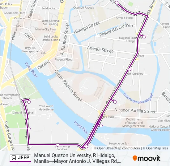 JEEP Bus Line Map