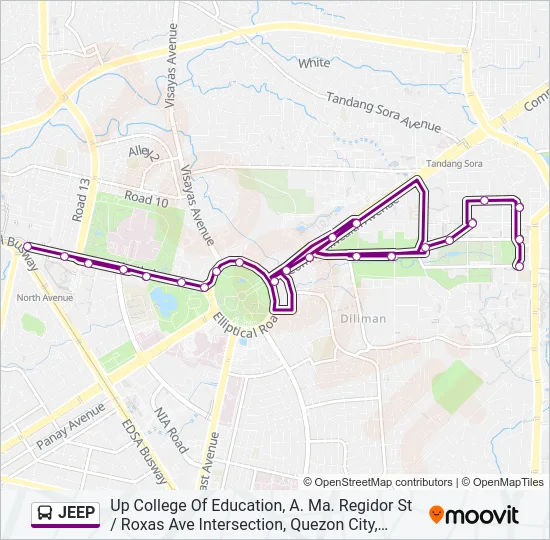 JEEP Bus Line Map
