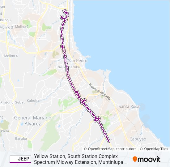 JEEP bus Line Map