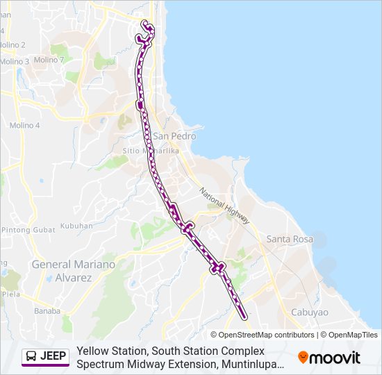 JEEP Bus Line Map