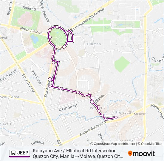 JEEP bus Line Map