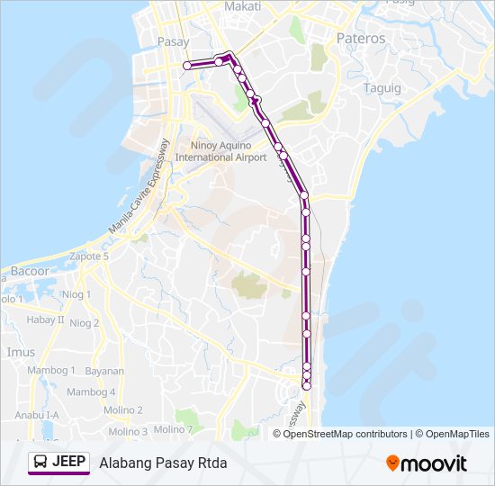 JEEP bus Line Map