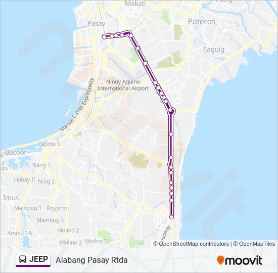 JEEP Bus Line Map