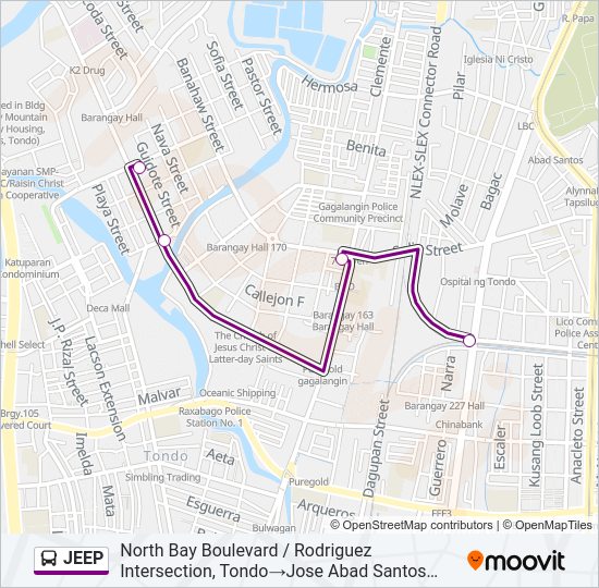 JEEP Bus Line Map