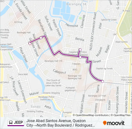 JEEP Bus Line Map