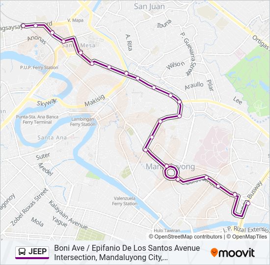 JEEP bus Line Map