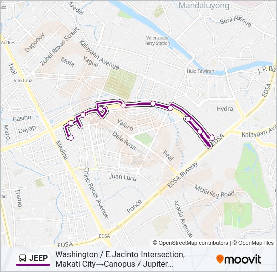 JEEP bus Line Map