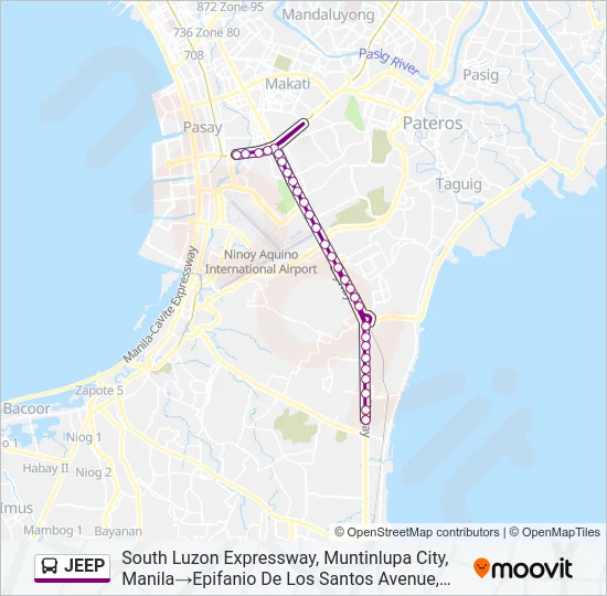 JEEP Bus Line Map