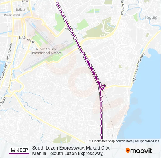 JEEP Bus Line Map