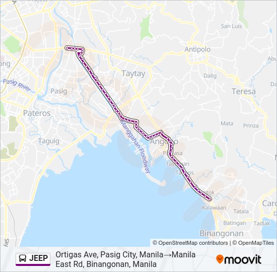 JEEP Bus Line Map