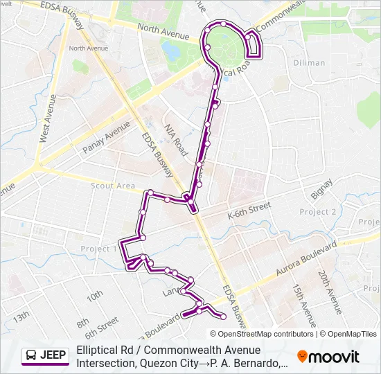 JEEP Bus Line Map