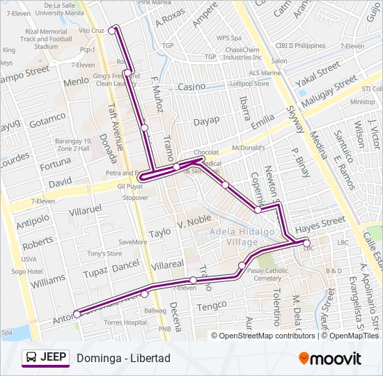 JEEP bus Line Map