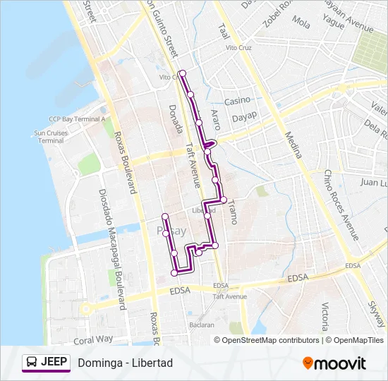 JEEP Bus Line Map