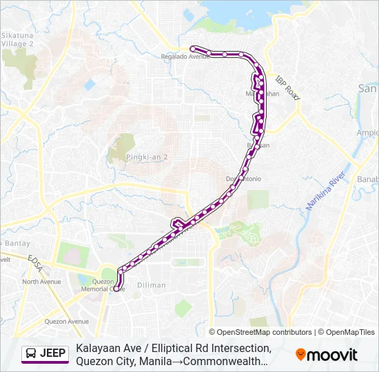 JEEP Bus Line Map
