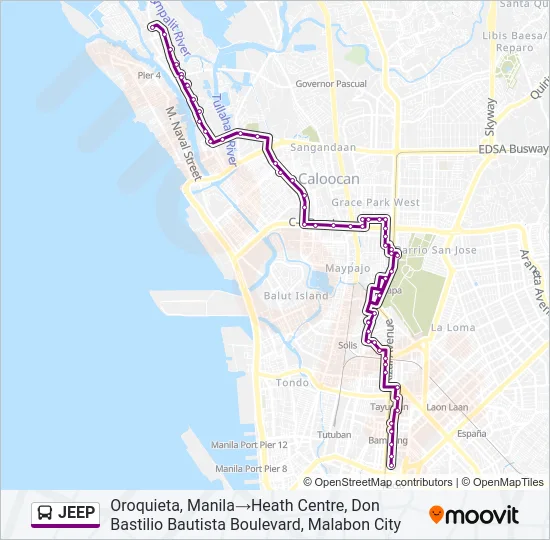 JEEP Bus Line Map