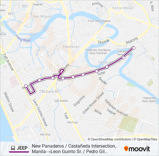 JEEP bus Line Map