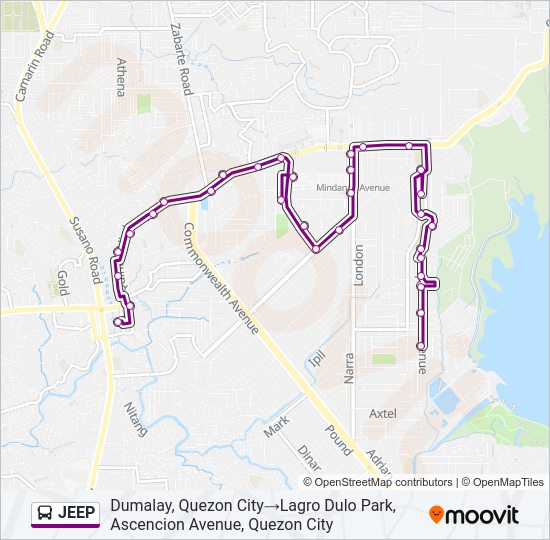 JEEP Bus Line Map