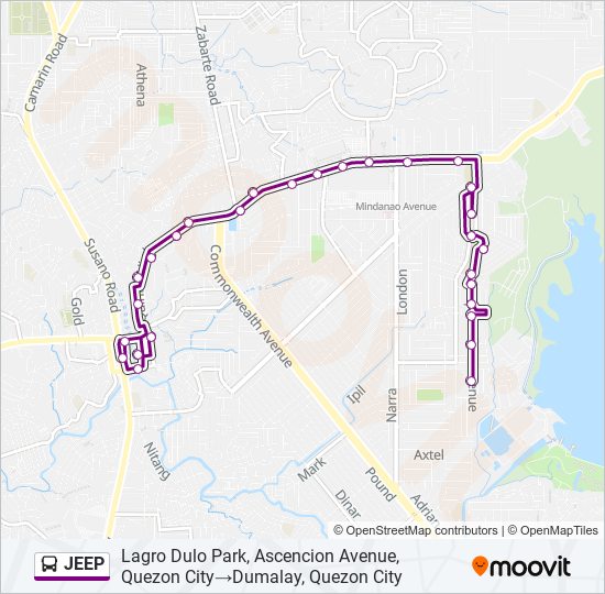 JEEP Bus Line Map