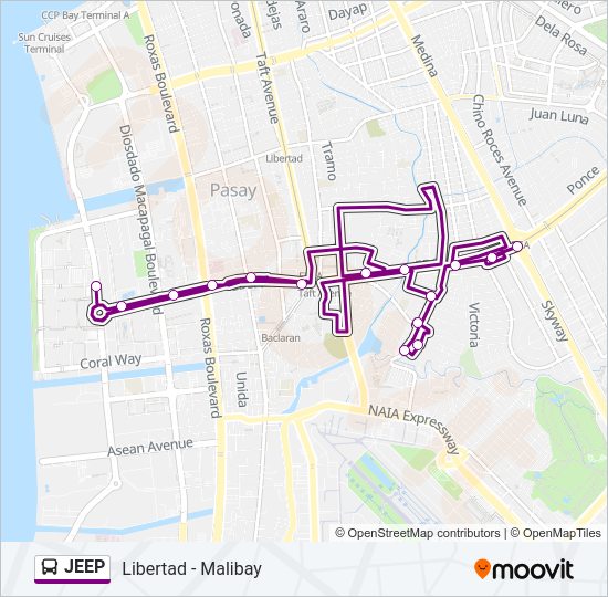 JEEP Bus Line Map