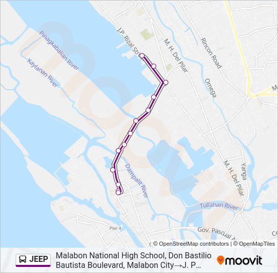 JEEP Bus Line Map