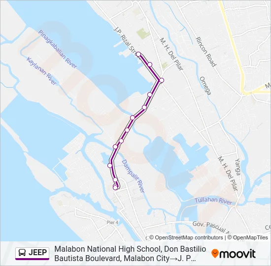 JEEP Bus Line Map