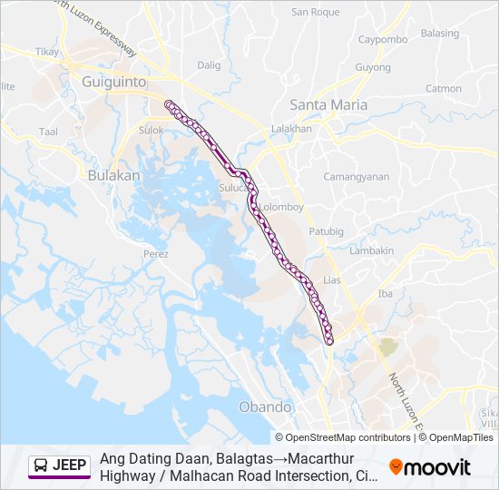 JEEP Bus Line Map