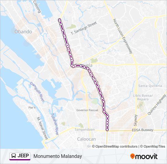 JEEP Bus Line Map