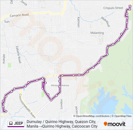 JEEP Bus Line Map