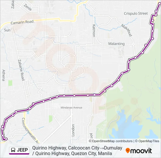 JEEP Bus Line Map