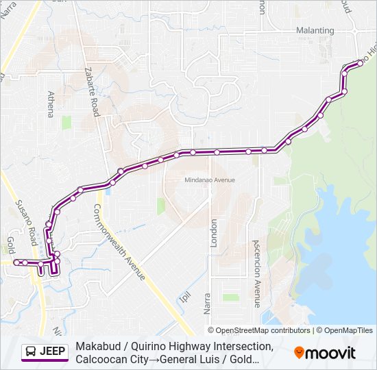 JEEP Bus Line Map