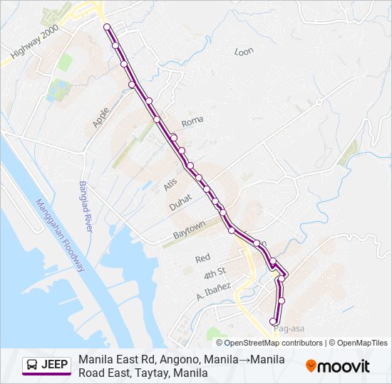 JEEP bus Line Map