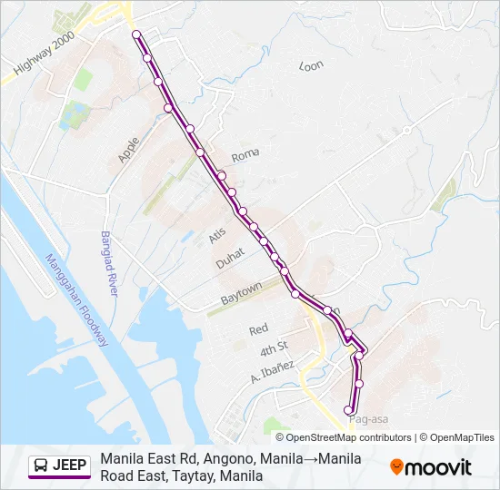 JEEP Bus Line Map