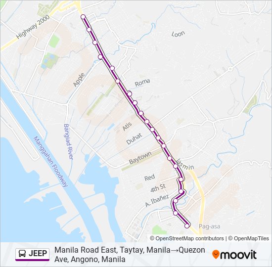 JEEP Bus Line Map