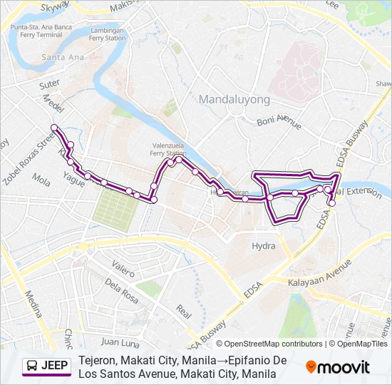 JEEP bus Line Map