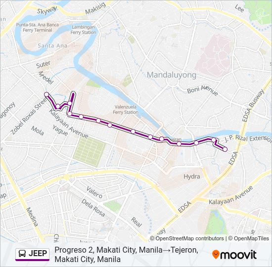 JEEP bus Line Map