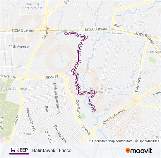 JEEP bus Line Map