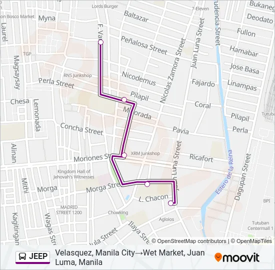 JEEP Bus Line Map