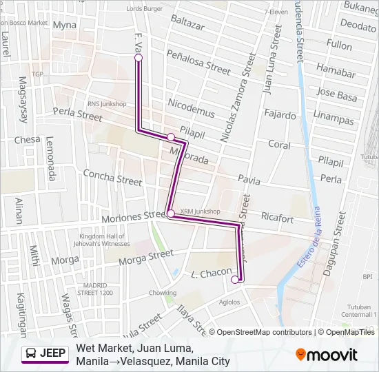 JEEP Bus Line Map