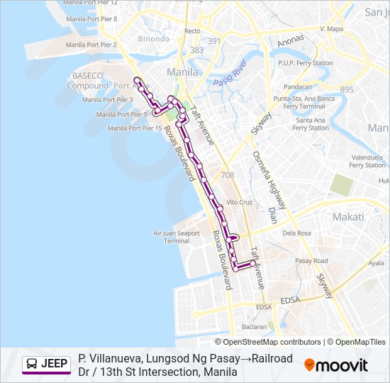 JEEP bus Line Map