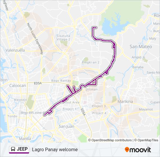 JEEP Bus Line Map