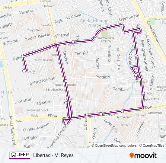 JEEP bus Line Map