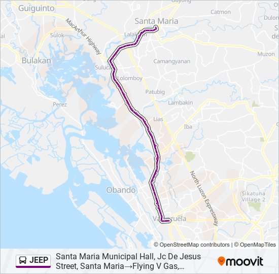 JEEP bus Line Map