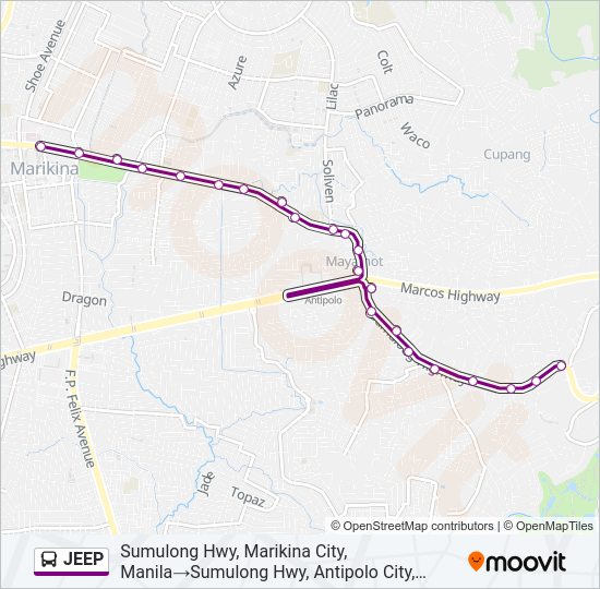 JEEP Bus Line Map