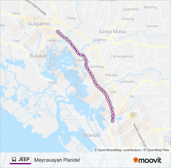 JEEP Bus Line Map