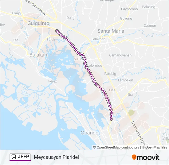 JEEP Bus Line Map