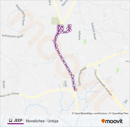 JEEP Bus Line Map