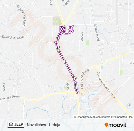 JEEP Bus Line Map