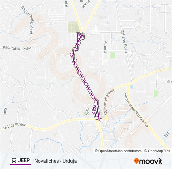 JEEP bus Line Map