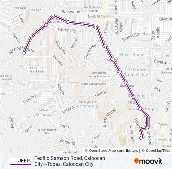 jeep Route Schedules, Stops & Maps Teofilo Samson Road, Caloocan