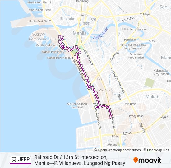 JEEP Bus Line Map